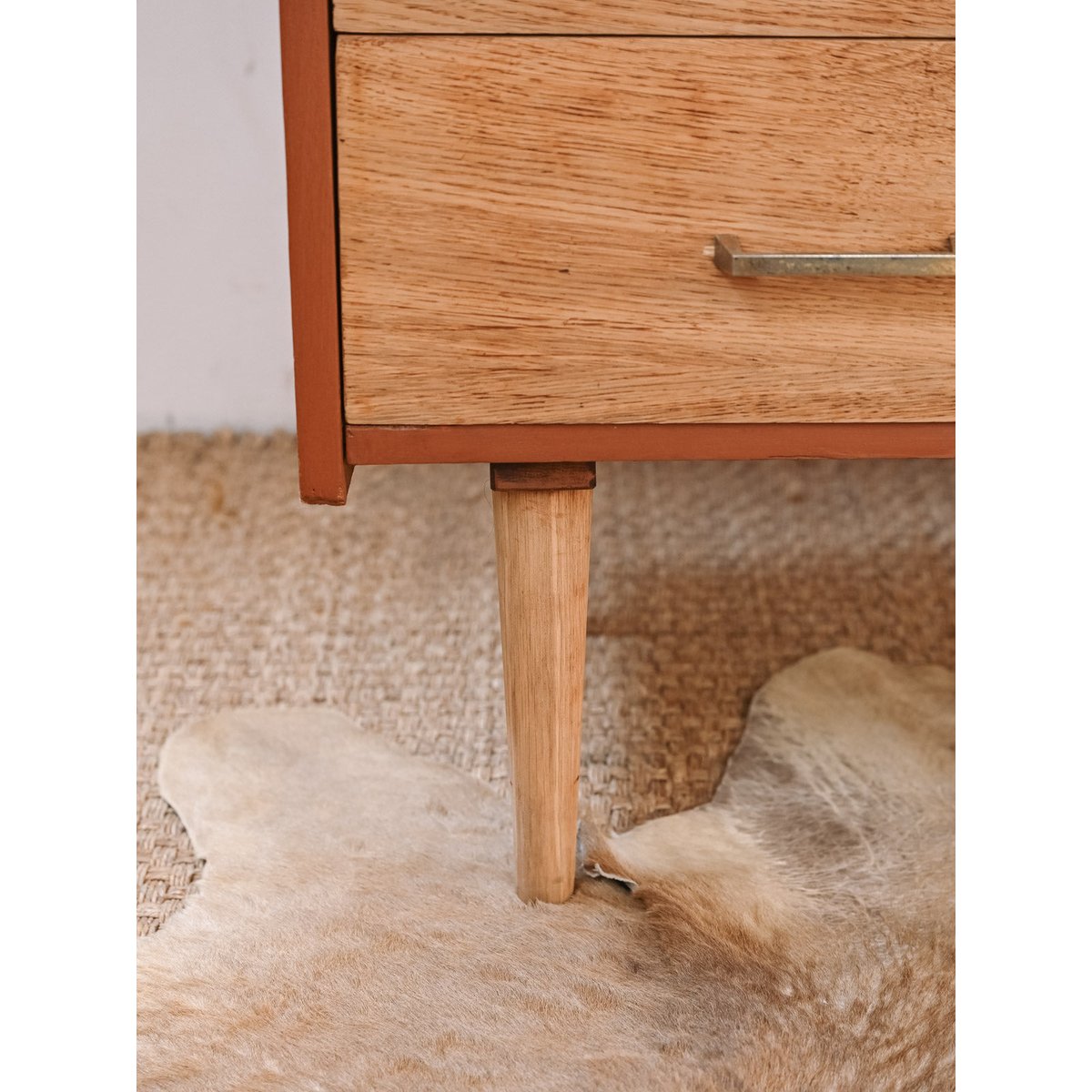 Commode scandinave en bois Olga N°1085 - Bon état bois clair, DEBONGOUT