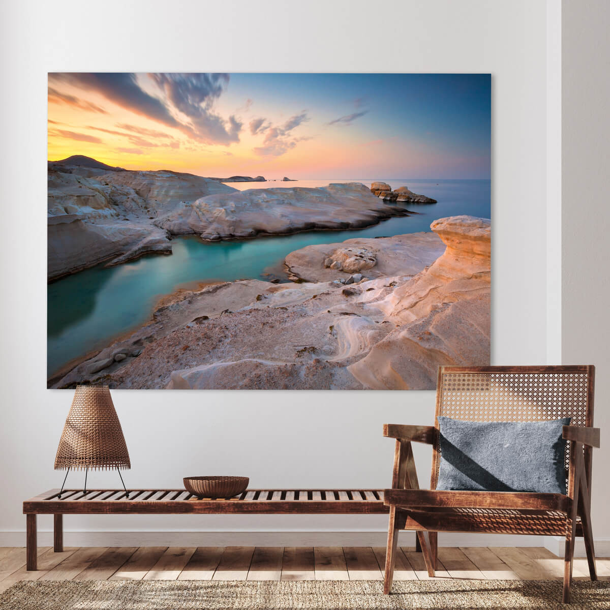 Tableau Mural Île De Milos MER tableaux sur toile-bleu, CEANOTHE