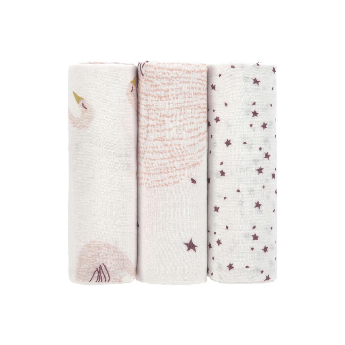 Lot 3 langes rose clair, violet, LASSIG