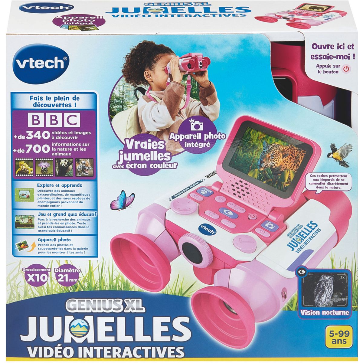 Jeu éducatif Genius XL - Jumelles interactives roses couleur unique, VTECH