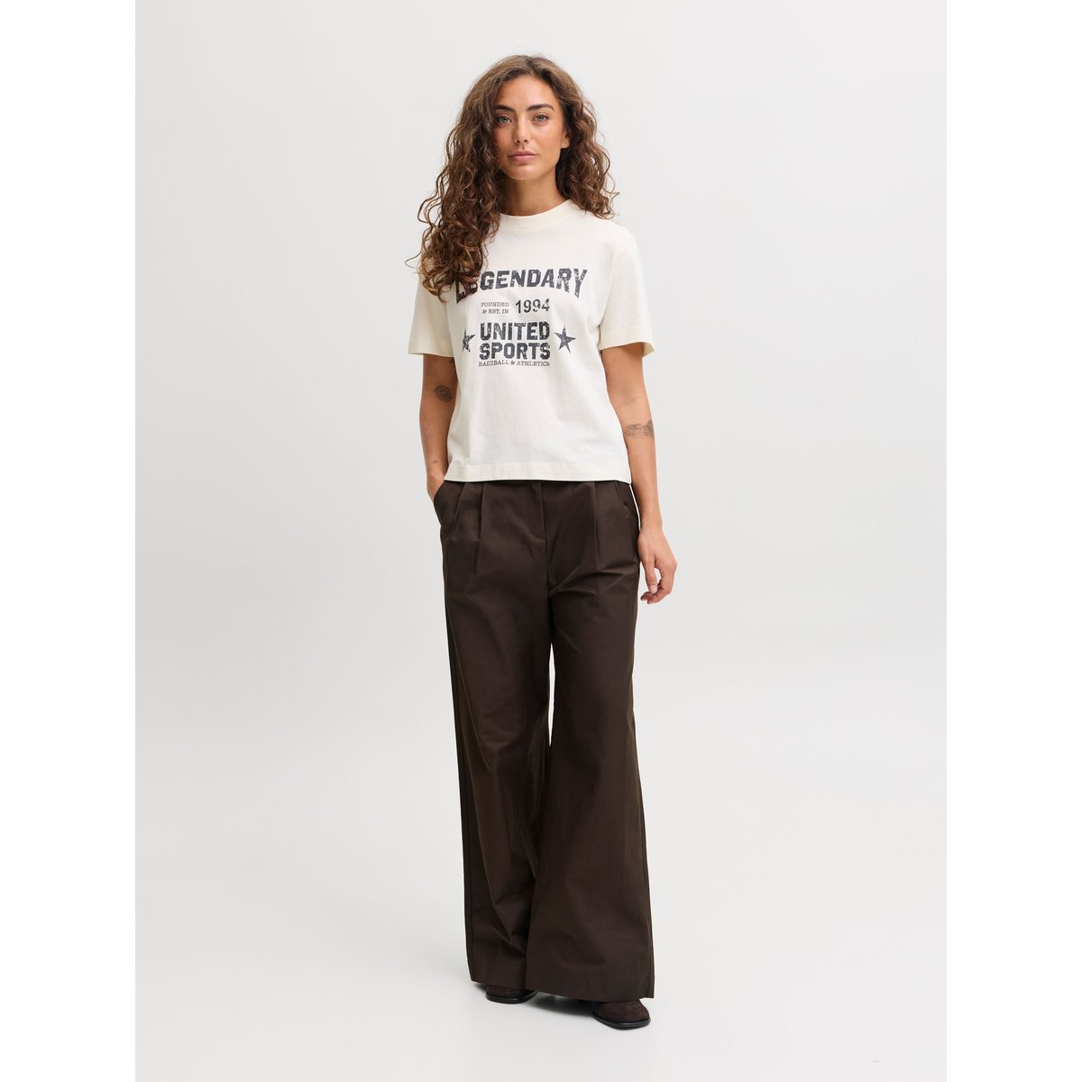 Pantalon À Jambe Large demitasse, JJXX