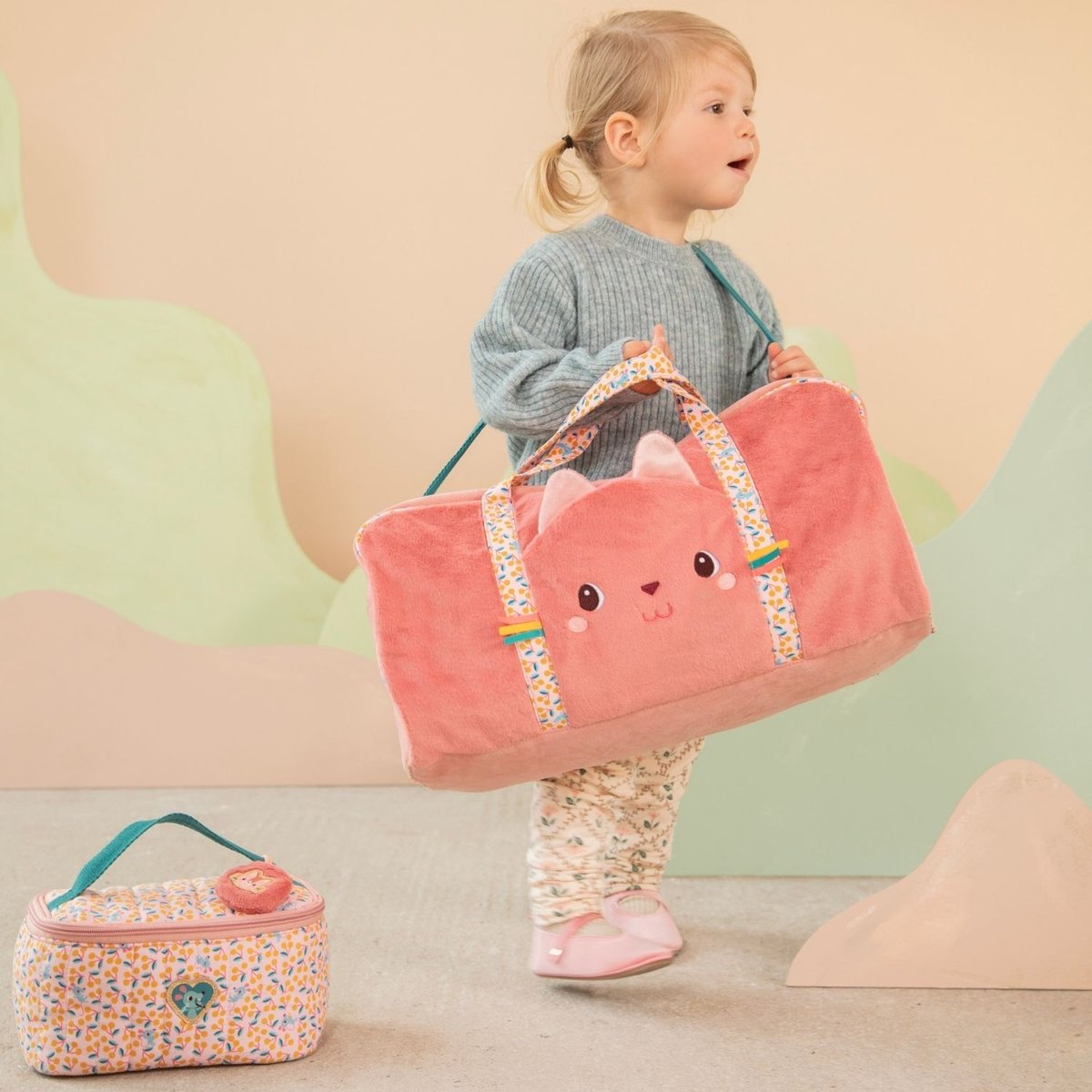 Sac week-end rose, bleu, jaune, LILLIPUTIENS
