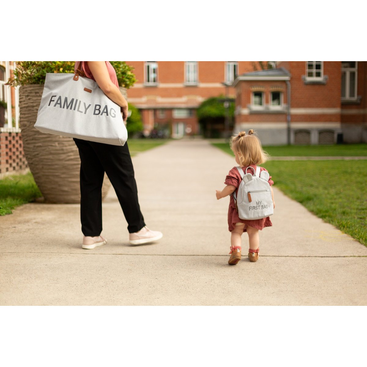 Sac à langer FAMILY BAG gris toile, CHILDHOME