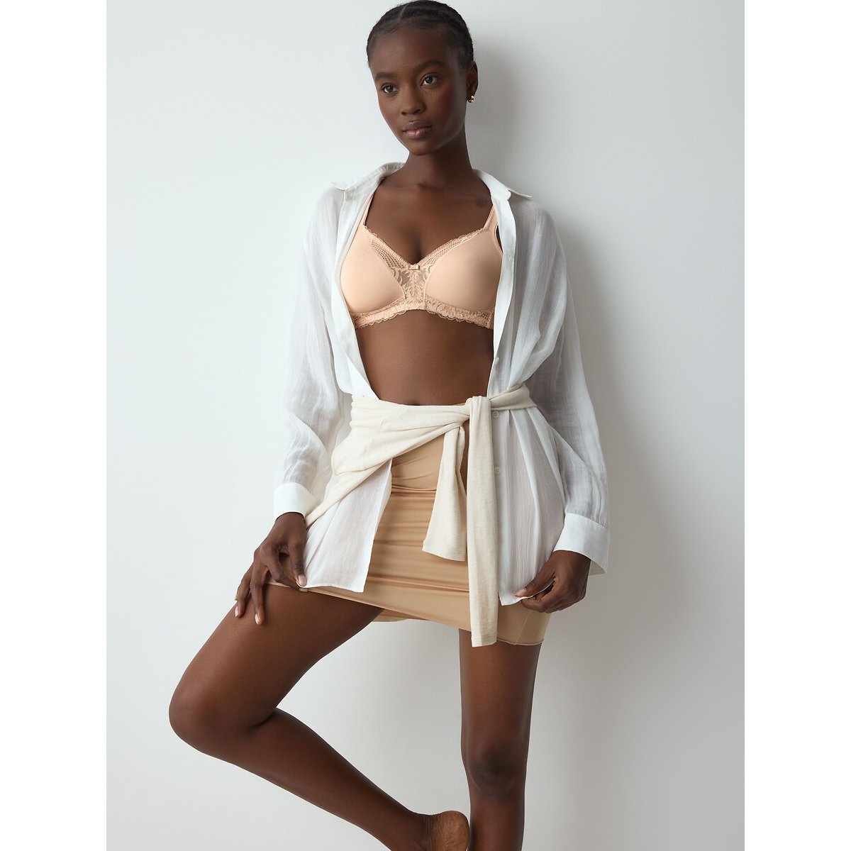 Soutien-gorge sans armatures Modern Lace + Cotton beige, TRIUMPH
