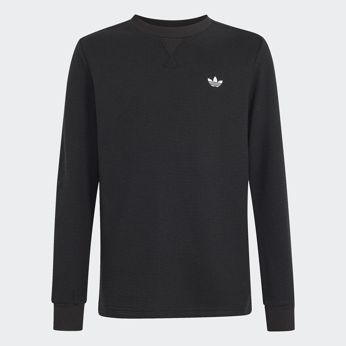 T-shirt manches longues en maille gaufrée noir, adidas Originals