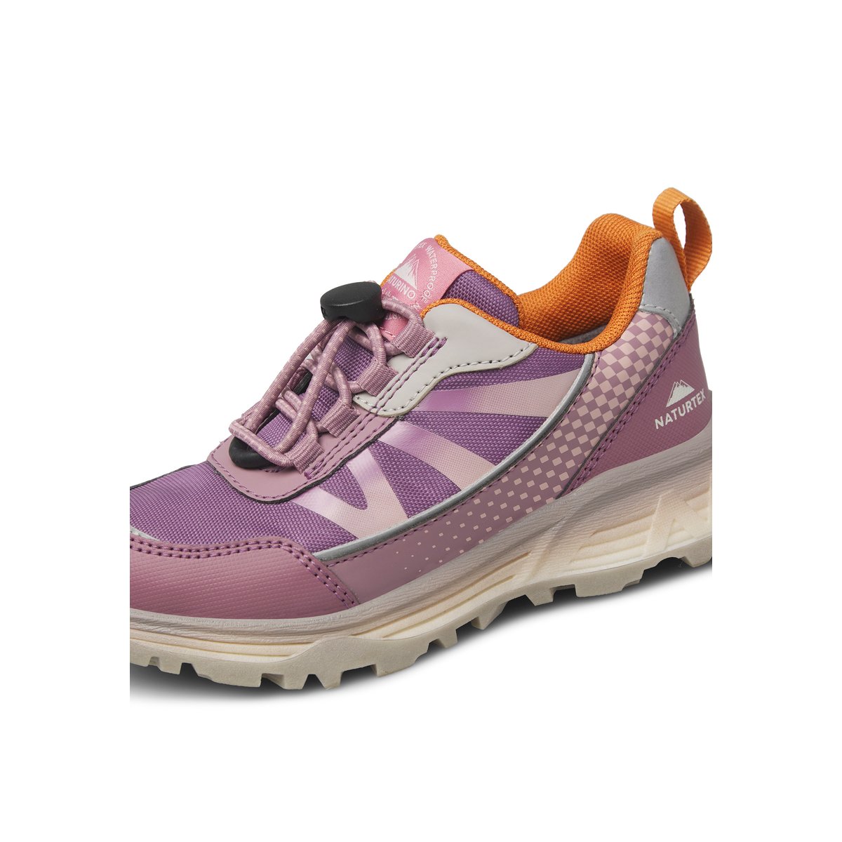 Sneakers en écopelle et tissu DRYFORCE WP. magnolia-rose, NATURINO