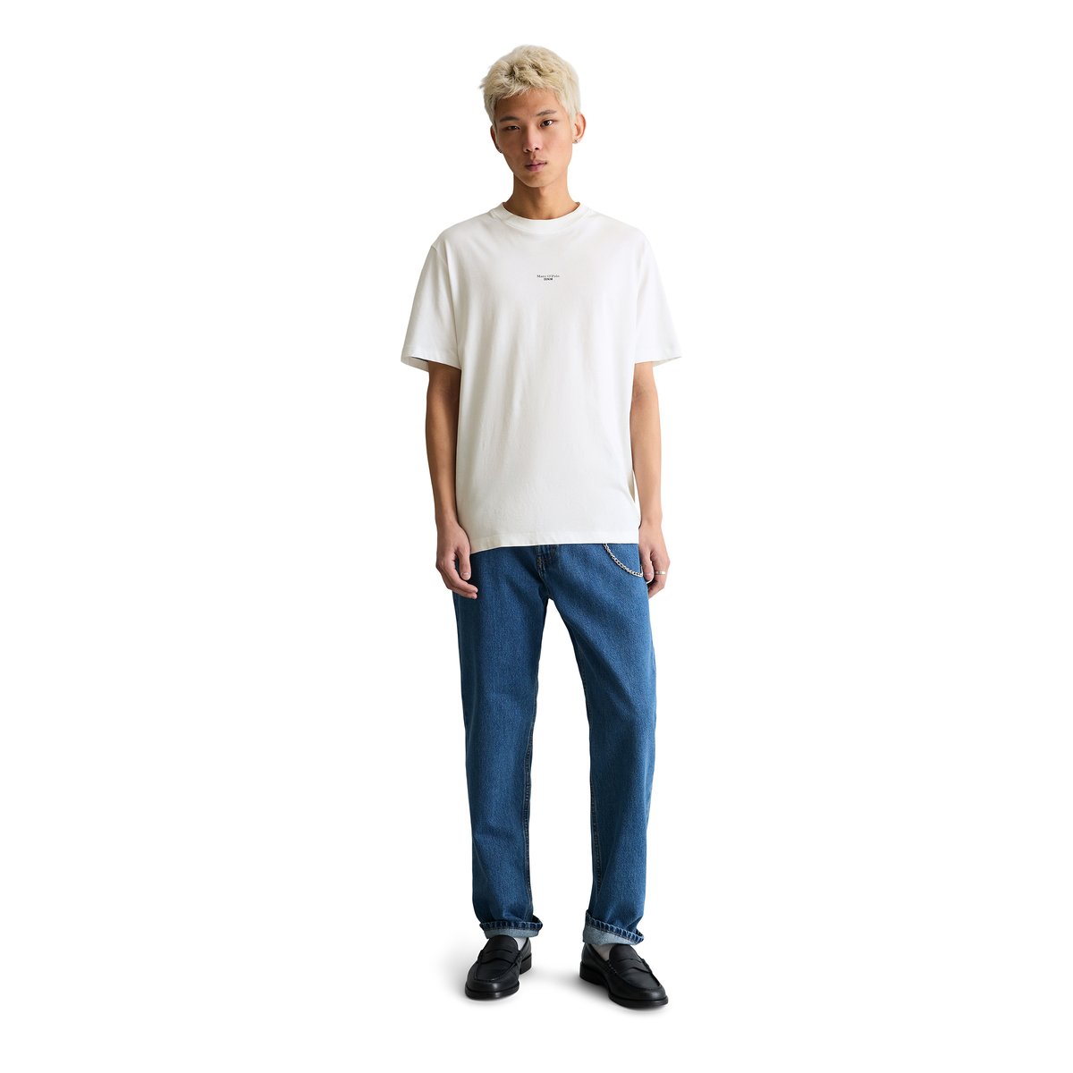 T-shirt relaxed en doux coton biologique blanc, MARC O’POLO DENIM