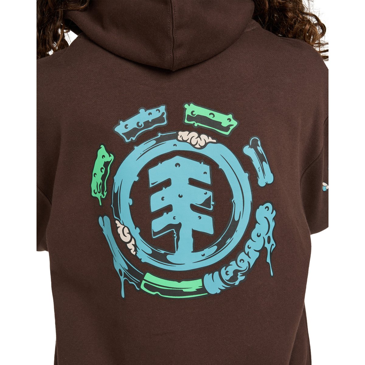 Sweat à capuche ROLLING DEAD PO marron java, ELEMENT