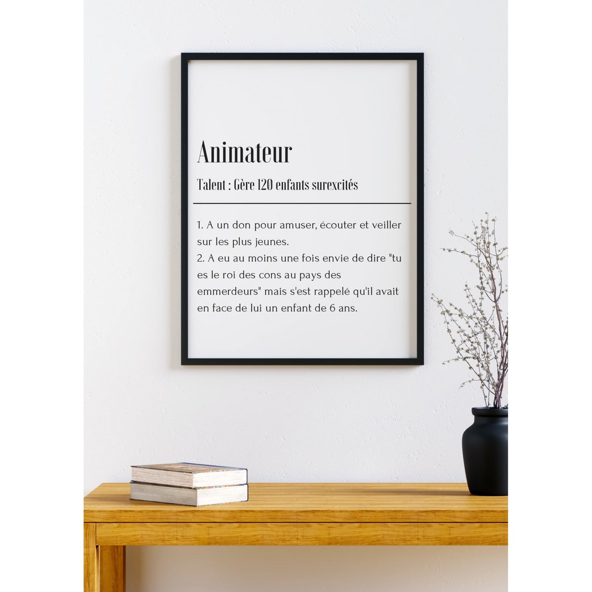 Affiche Définition Animateur blanc, L'AFFICHERIE