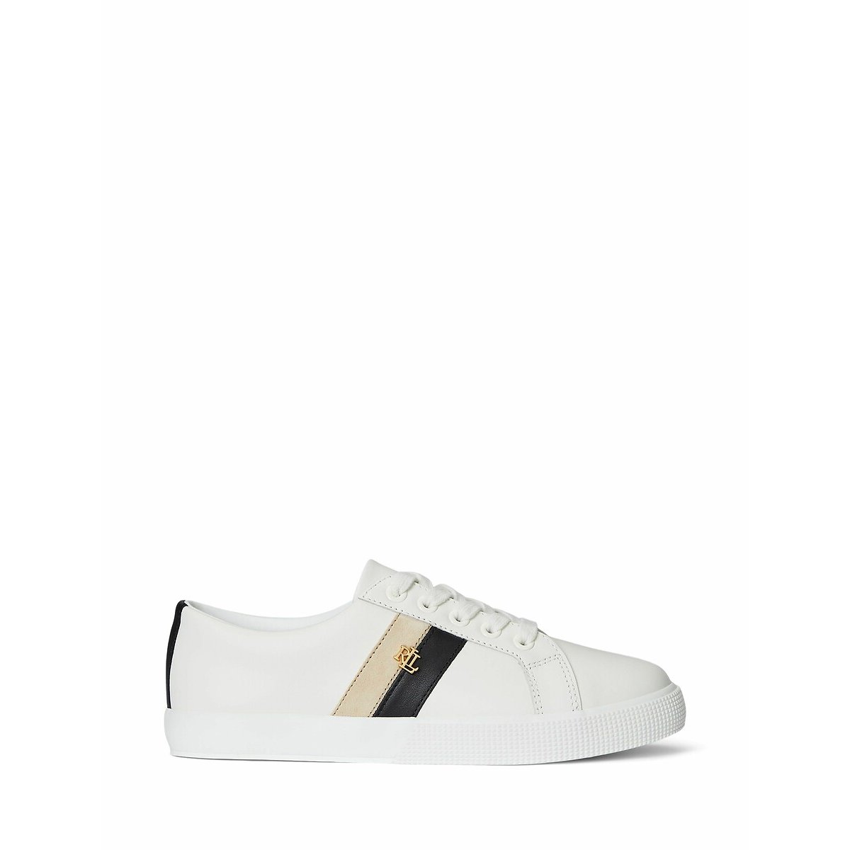 Baskets en cuir Janson blanc, LAUREN RALPH LAUREN