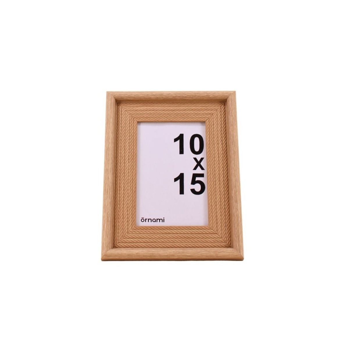 Cadre photo tressé 10x15cm marron, ORNAMI
