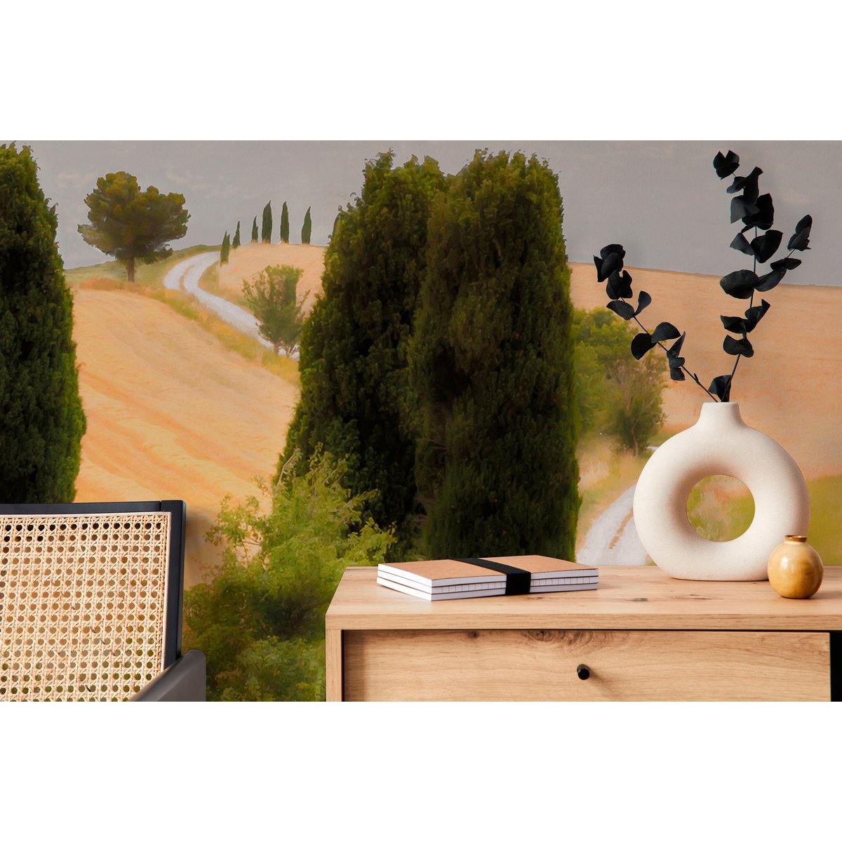 Papier peint panoramique TOSCANE SWEET multicolore, LE PAPIERS DE NINON