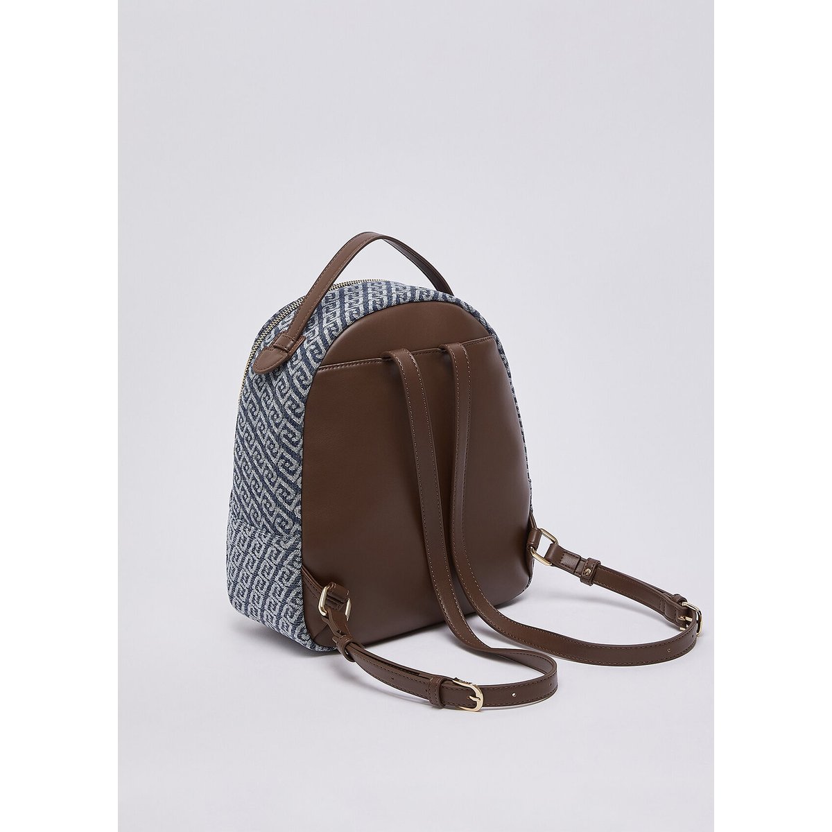Sac à dos monogramme en denim denim bleu, LIU JO