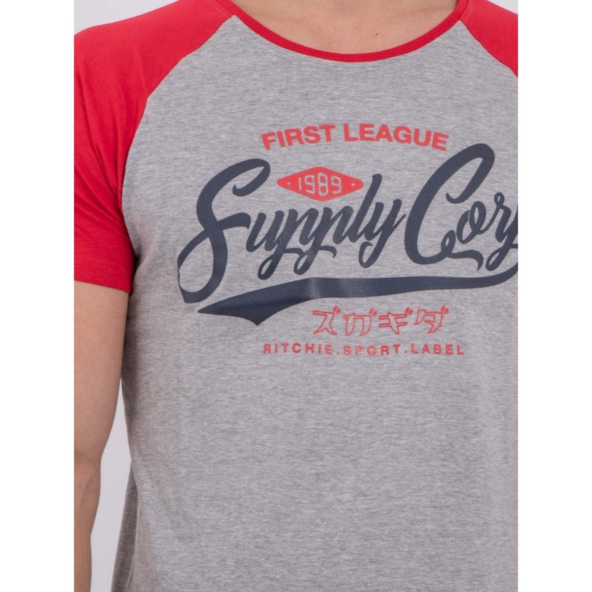 T-shirt Col Rond Pur Coton Nechin rouge, RITCHIE