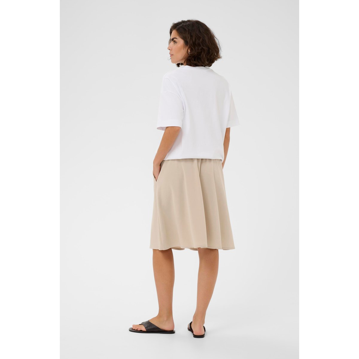Jupe casual beige feather gray, KAFFE
