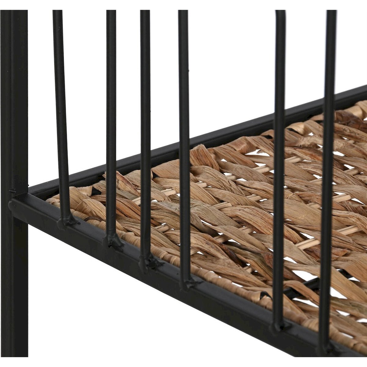 Étagère métal et bois Design contemporain noir avec touches de bois naturel, RECOLLECTION