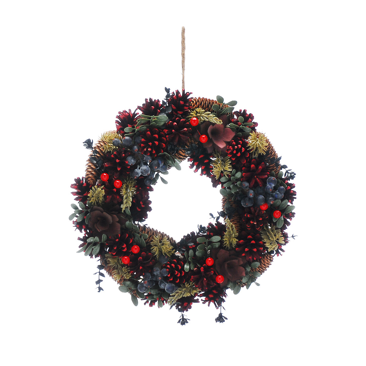 36cm Heritage Noel Winter Berry Wreath green, SO'HOME