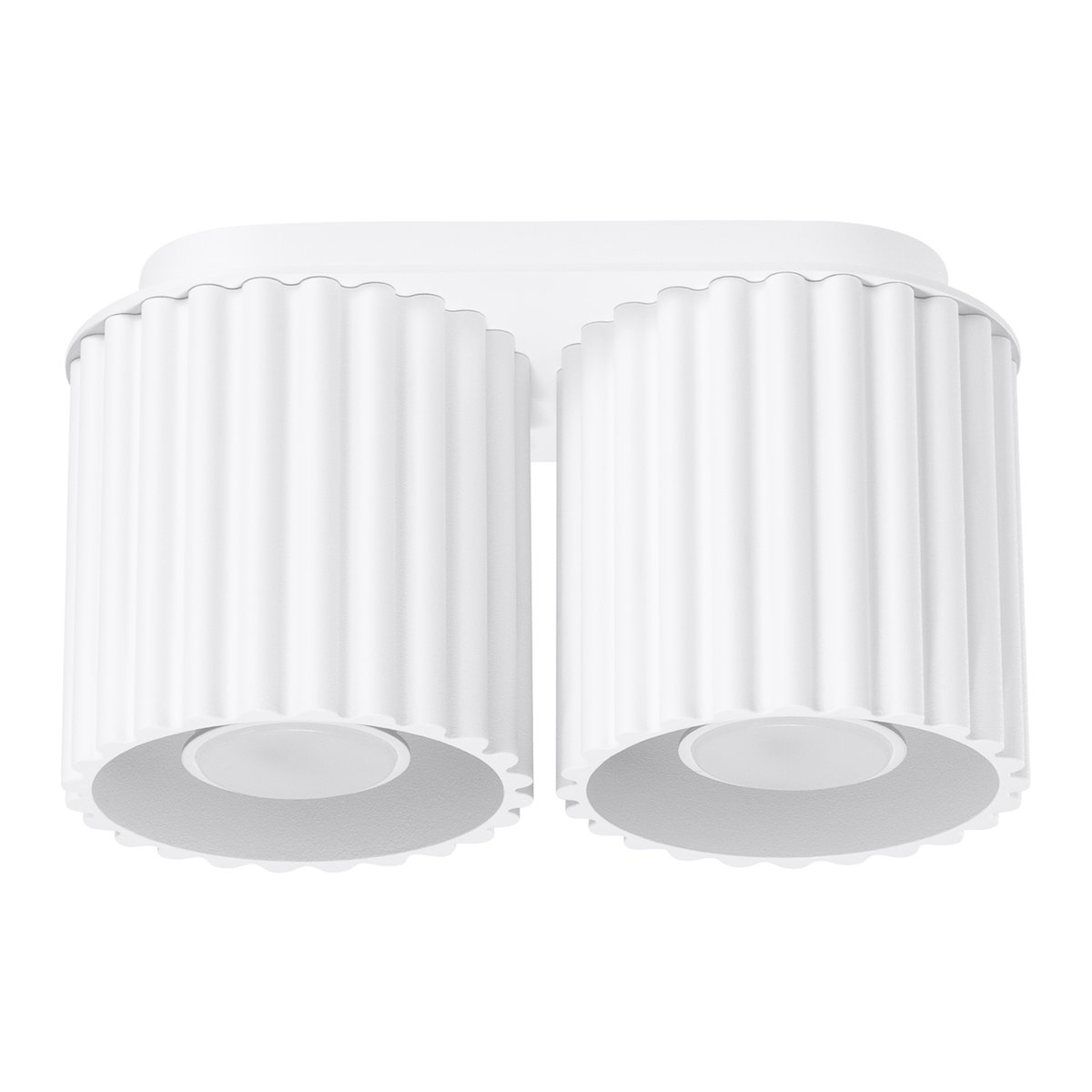Plafonnier Aluminium Blanc GU10 2 Aura blanc, EDEN