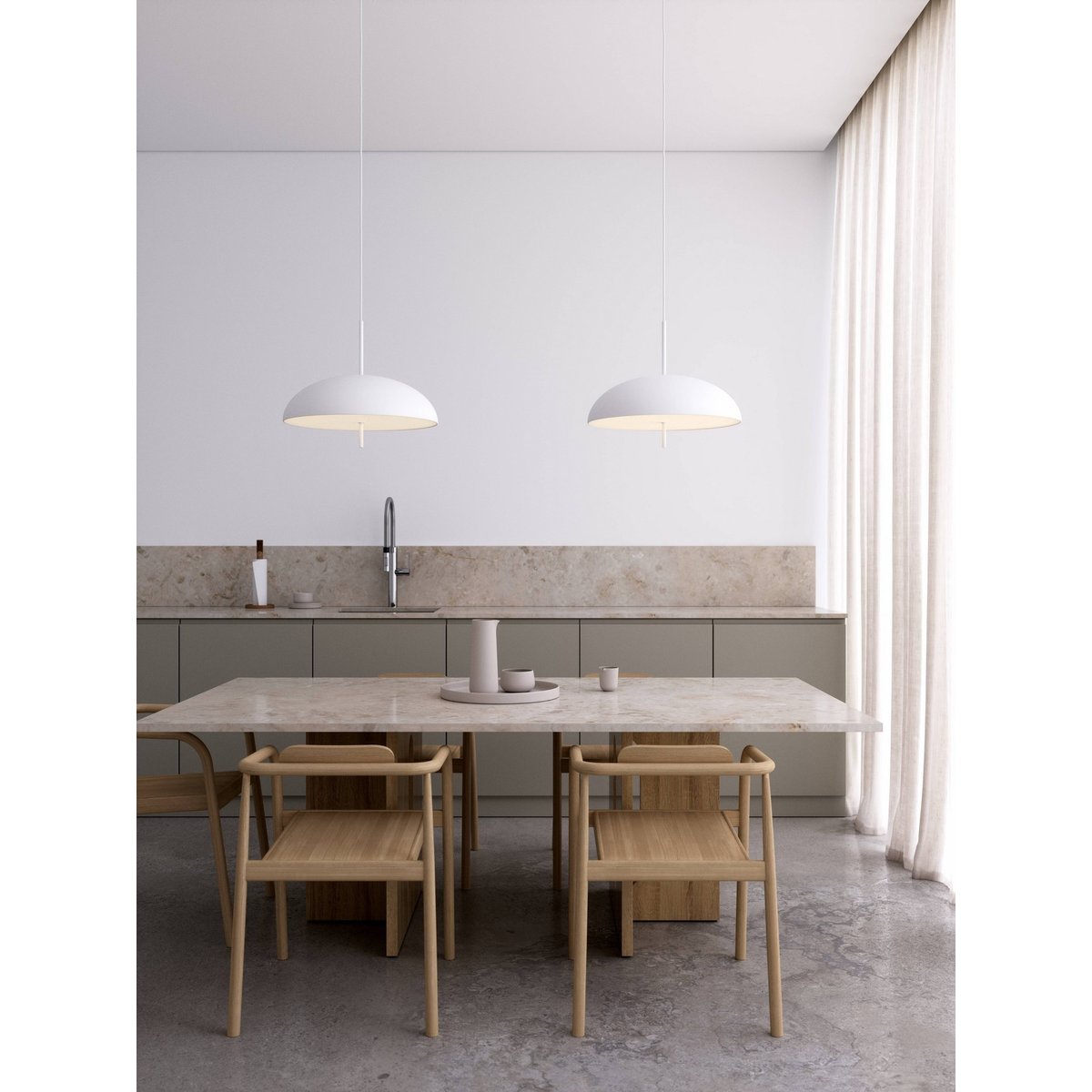 Suspension rond en métal, VERSALE 50 blanc, DESIGN FOR THE PEOPLE
