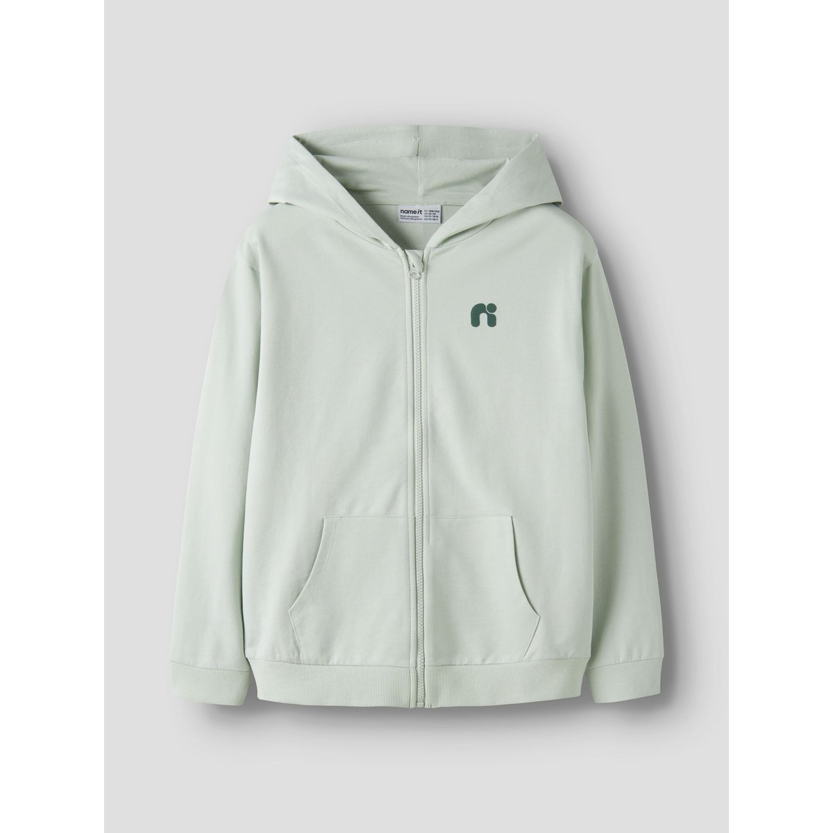 Sweat-Shirt Zippé À Capuche pale aqua, NAME IT