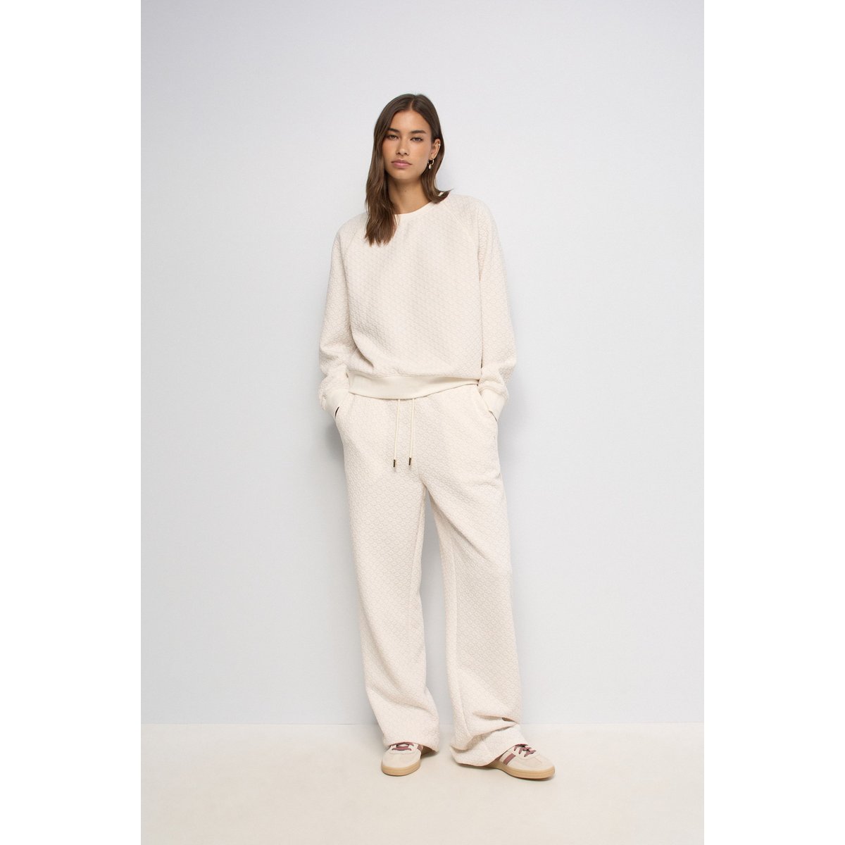 SWEATSHIRT EN JACQUARD ET Fil textile beige, SALSA JEANS