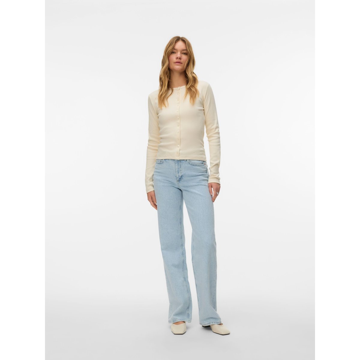 Jean À Coupe Large light blue denim, VERO MODA