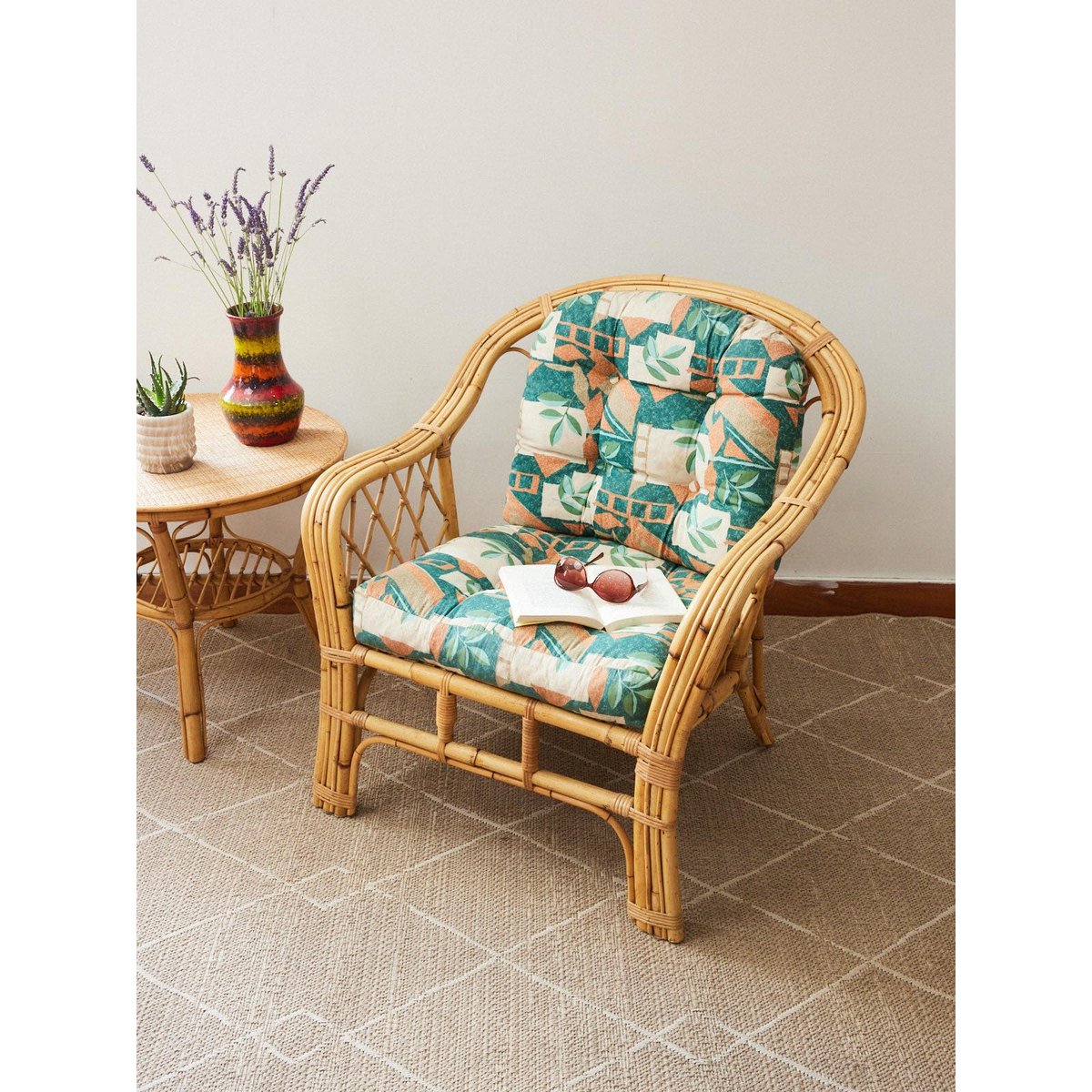 Fauteuil en rotin Ernest N°1024 - Bon état bois clair, DEBONGOUT