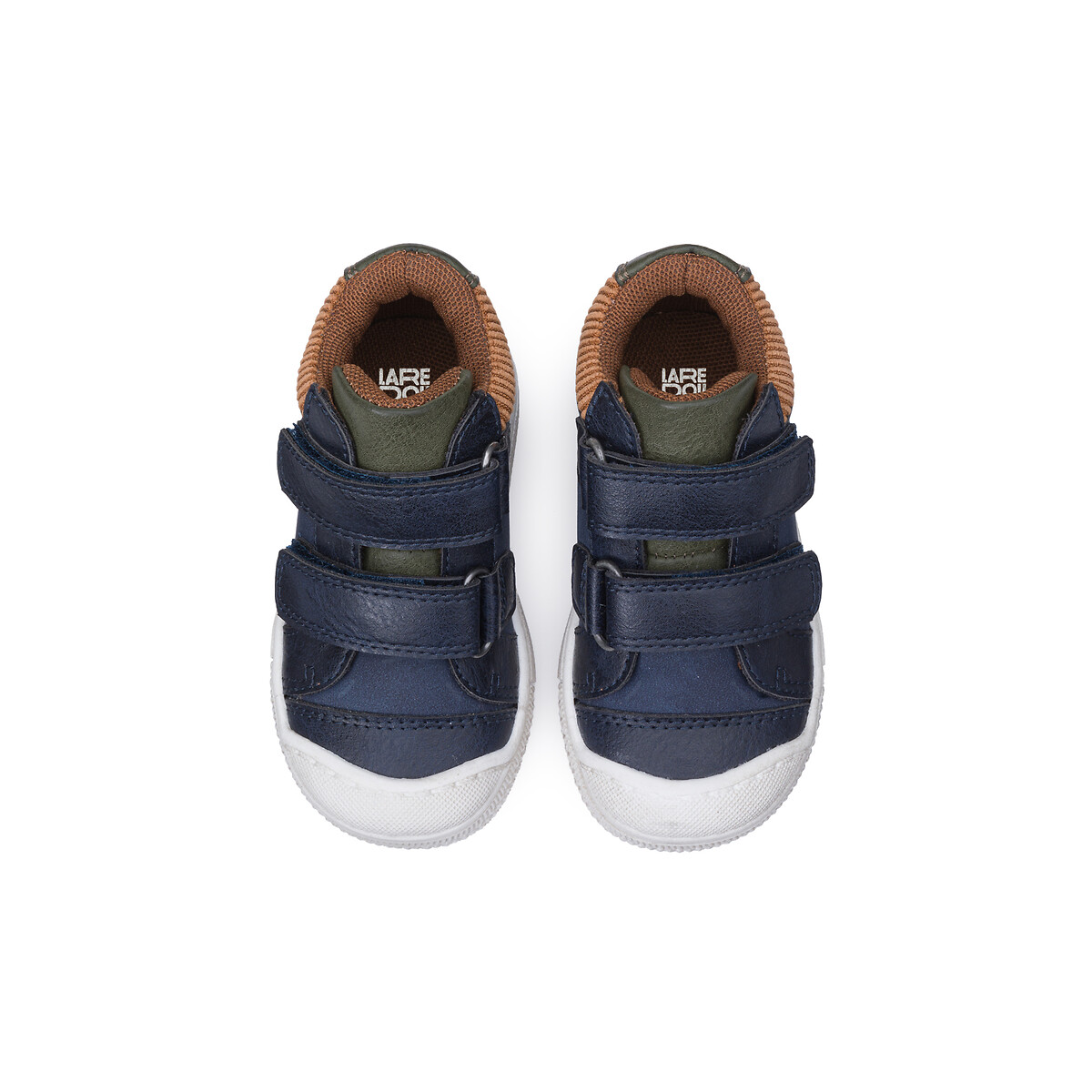 Kids High Top Trainers with Touch 'n' Close Fastening navy blue, LA REDOUTE COLLECTIONS