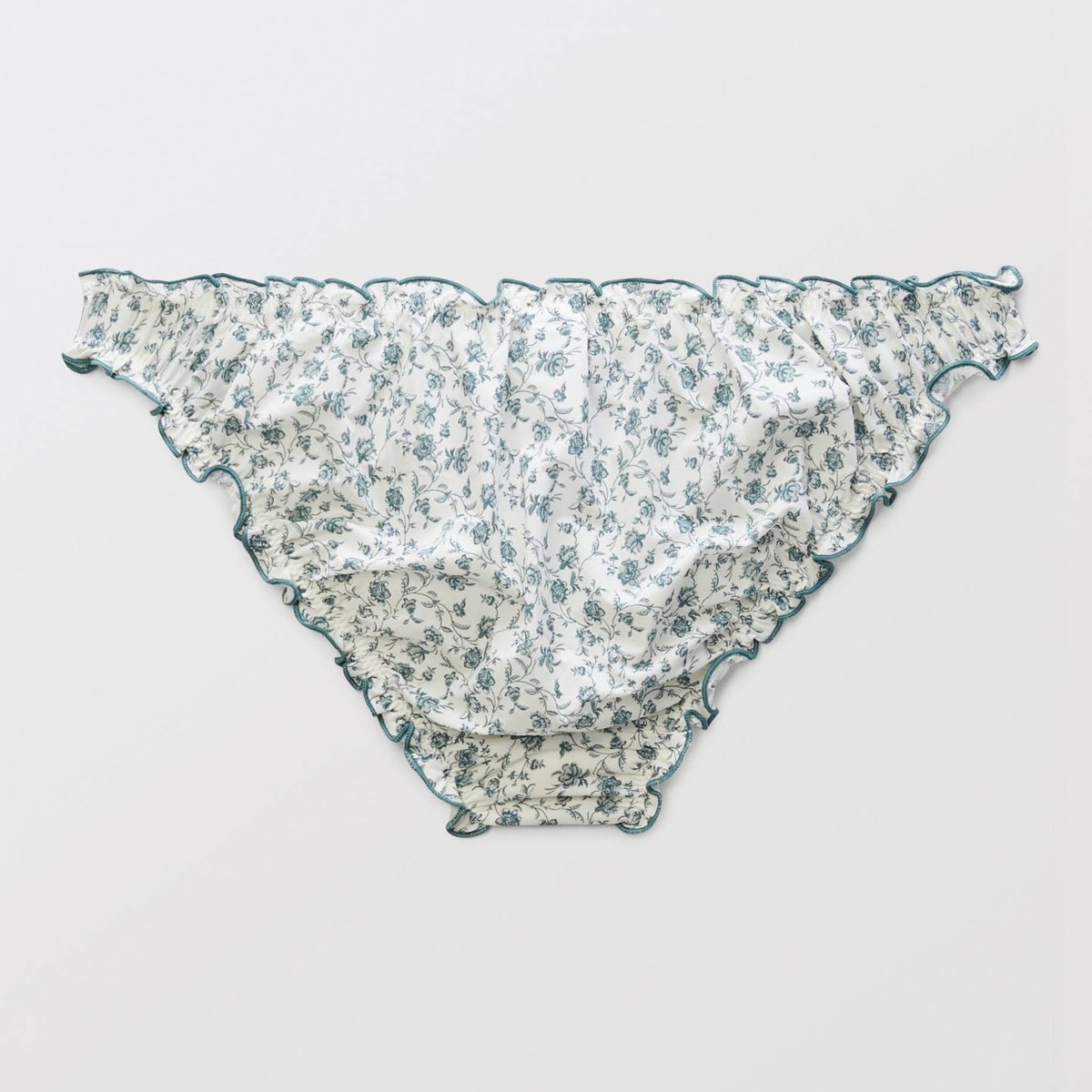 Culotte froufrou ZOE en microfibre imprimée ecru, MONOPRIX