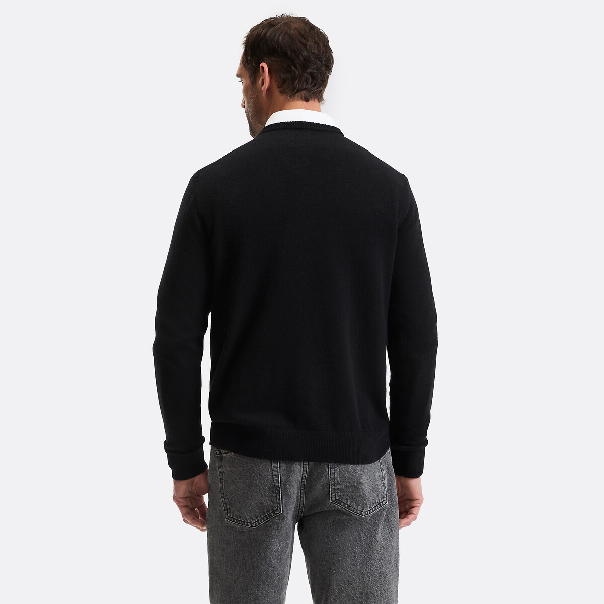 Pull scollo rotondo in cachemire nero , LA REDOUTE COLLECTIONS