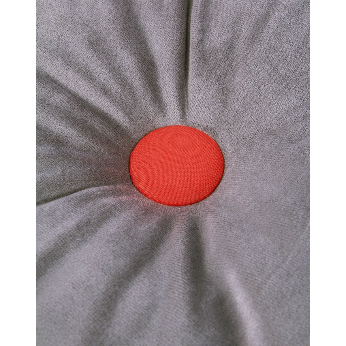 Coussin rond en Eco-velours VIBES slate grey, NOBODINOZ