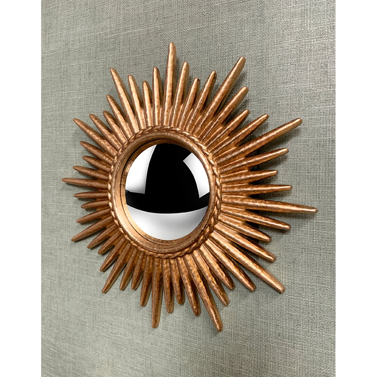 Miroir convexe soleil 26cm or, EMDE