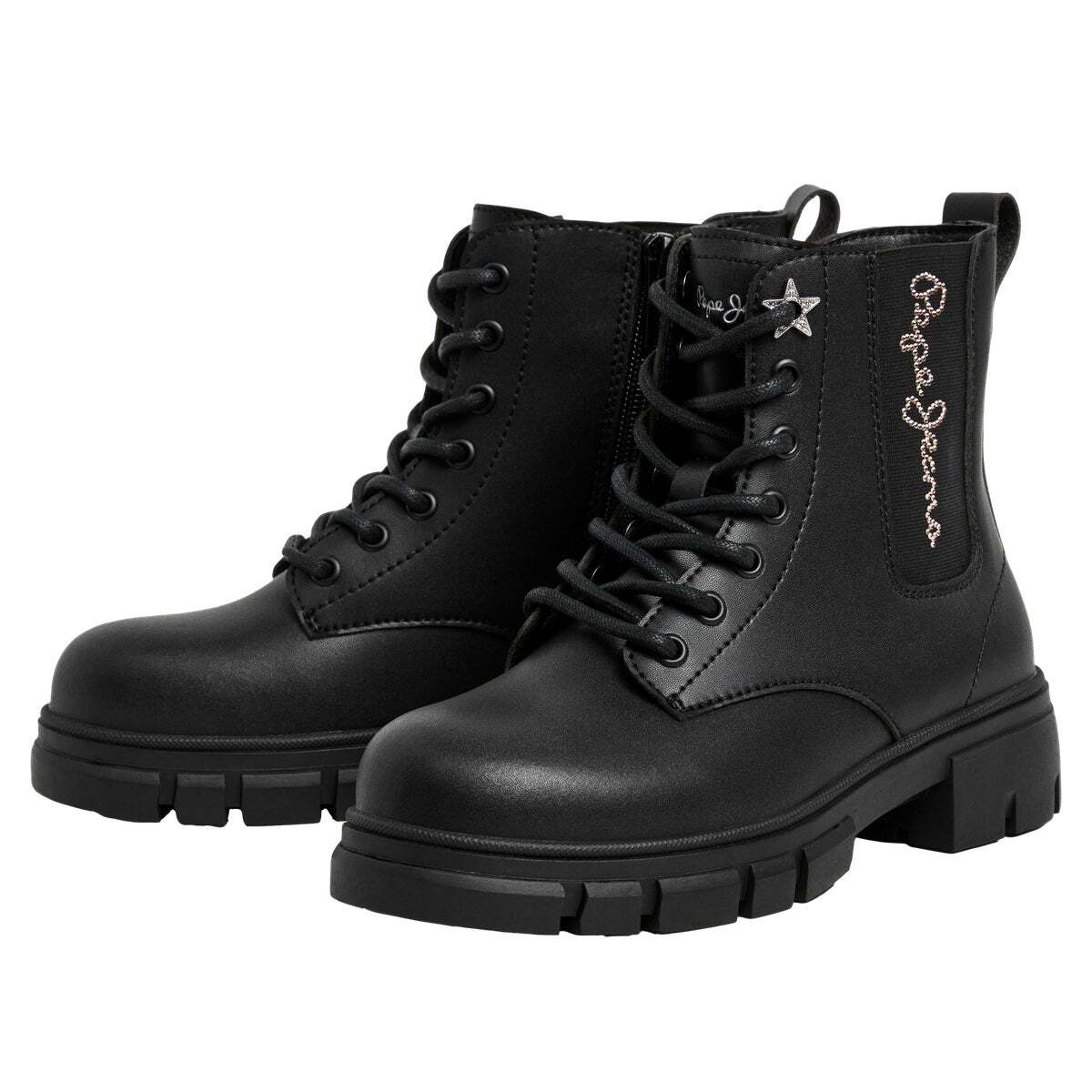 Bottes Avec Logo En Strass noir, PEPE JEANS
