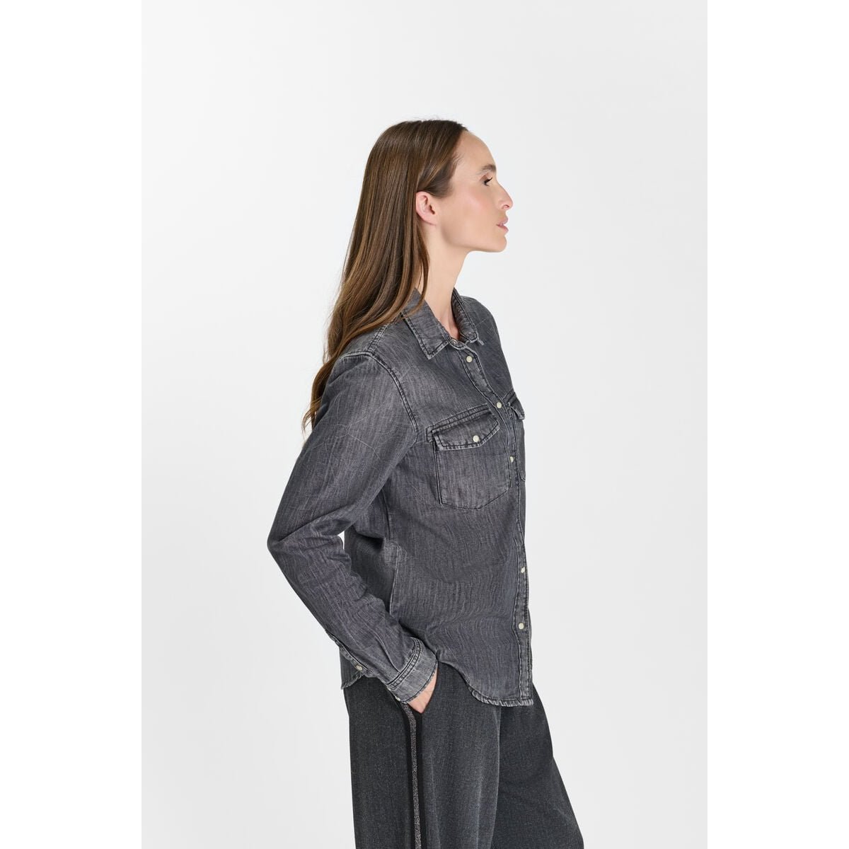 Chemise en jeans BARBO grey, LE TEMPS DES CERISES