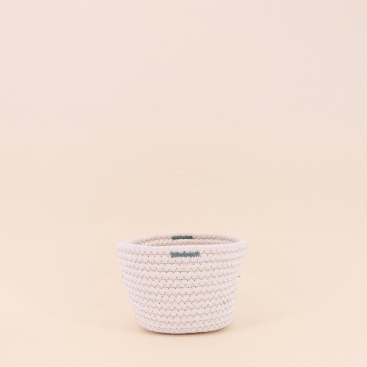 Lot de 2 paniers en corde 11x16cm blanc, AZAO