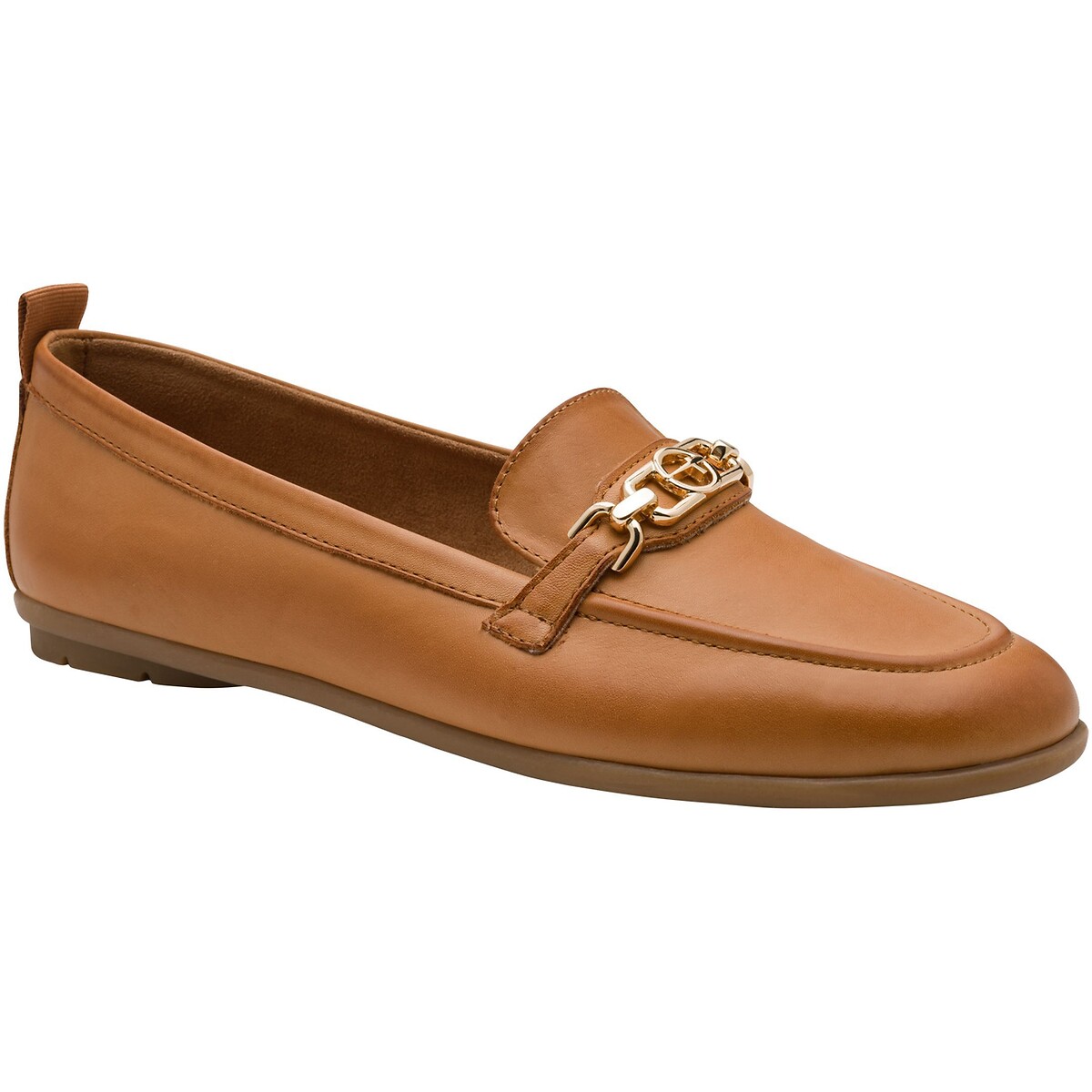 Mocassins en cuir cognac, TAMARIS