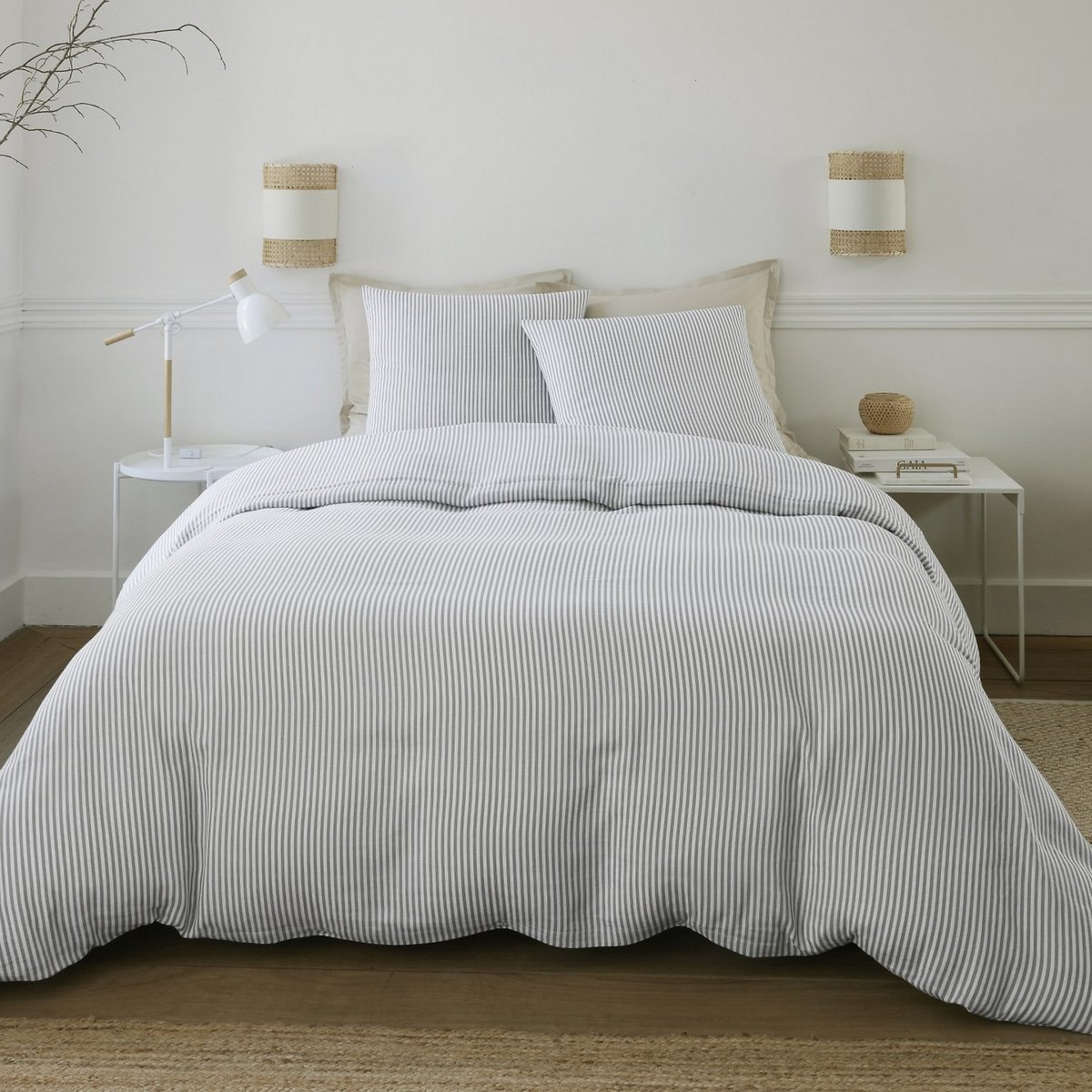 Parure de lit - Housse de couette + taie 100% Gaze de Coton multicolore, EDEN