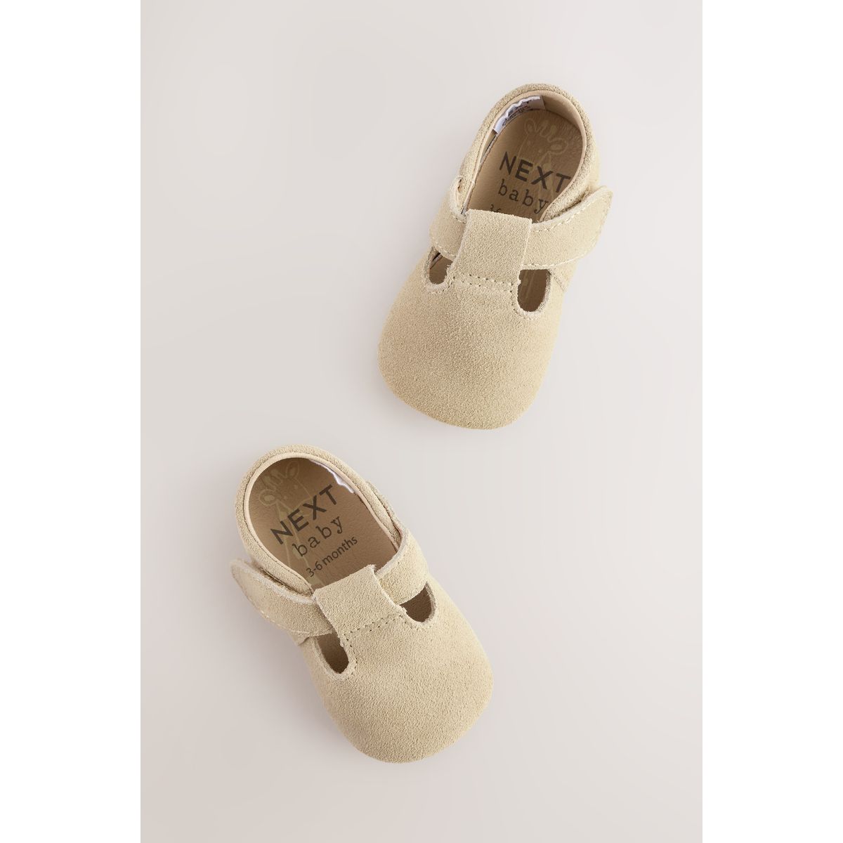 Chaussures style salomé en cuir bébé daim pierre, NEXT