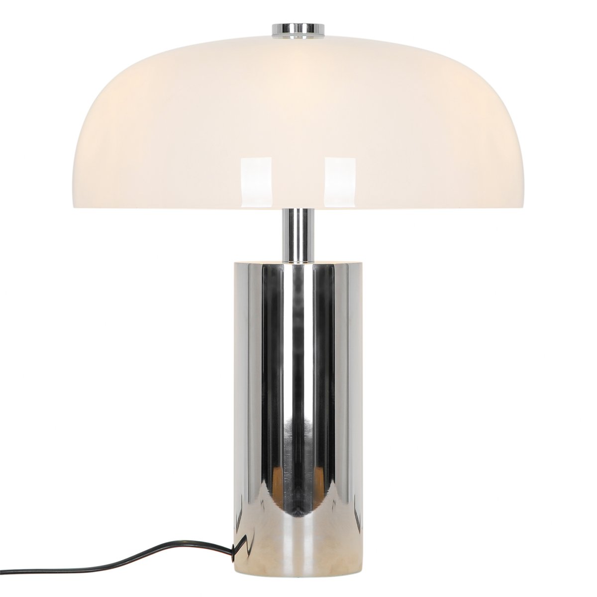 Lampe à poser forme champignon en métal et verre, GABRIELLE chromé, NORDLUX