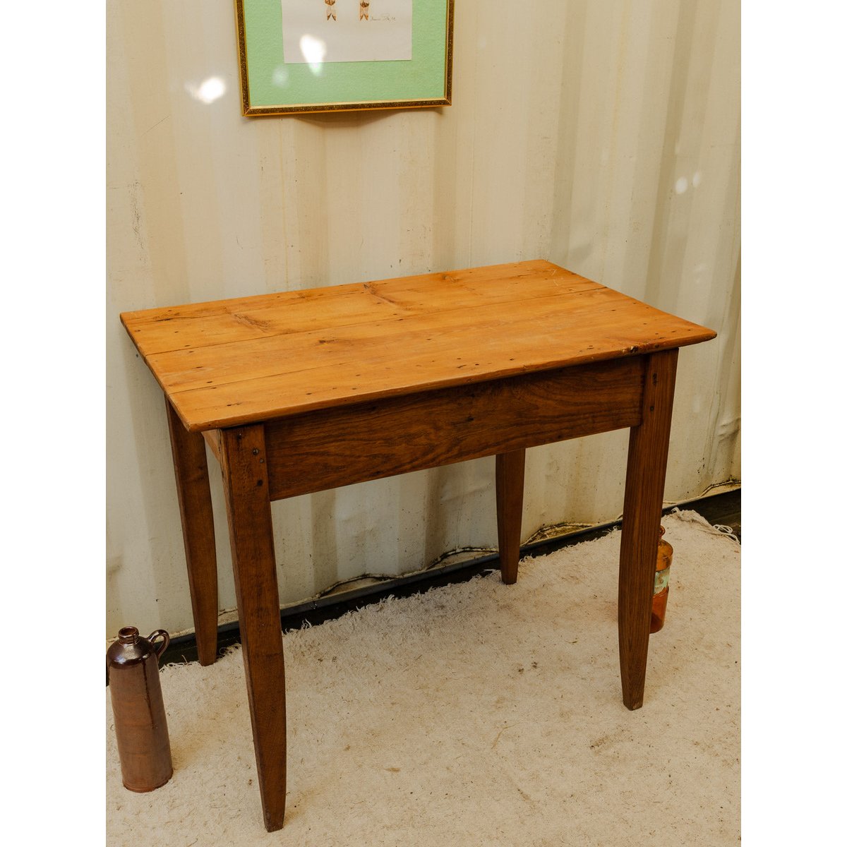 Table d'appoint en bois Francine N°1700 - Bon état bois clair, DEBONGOUT