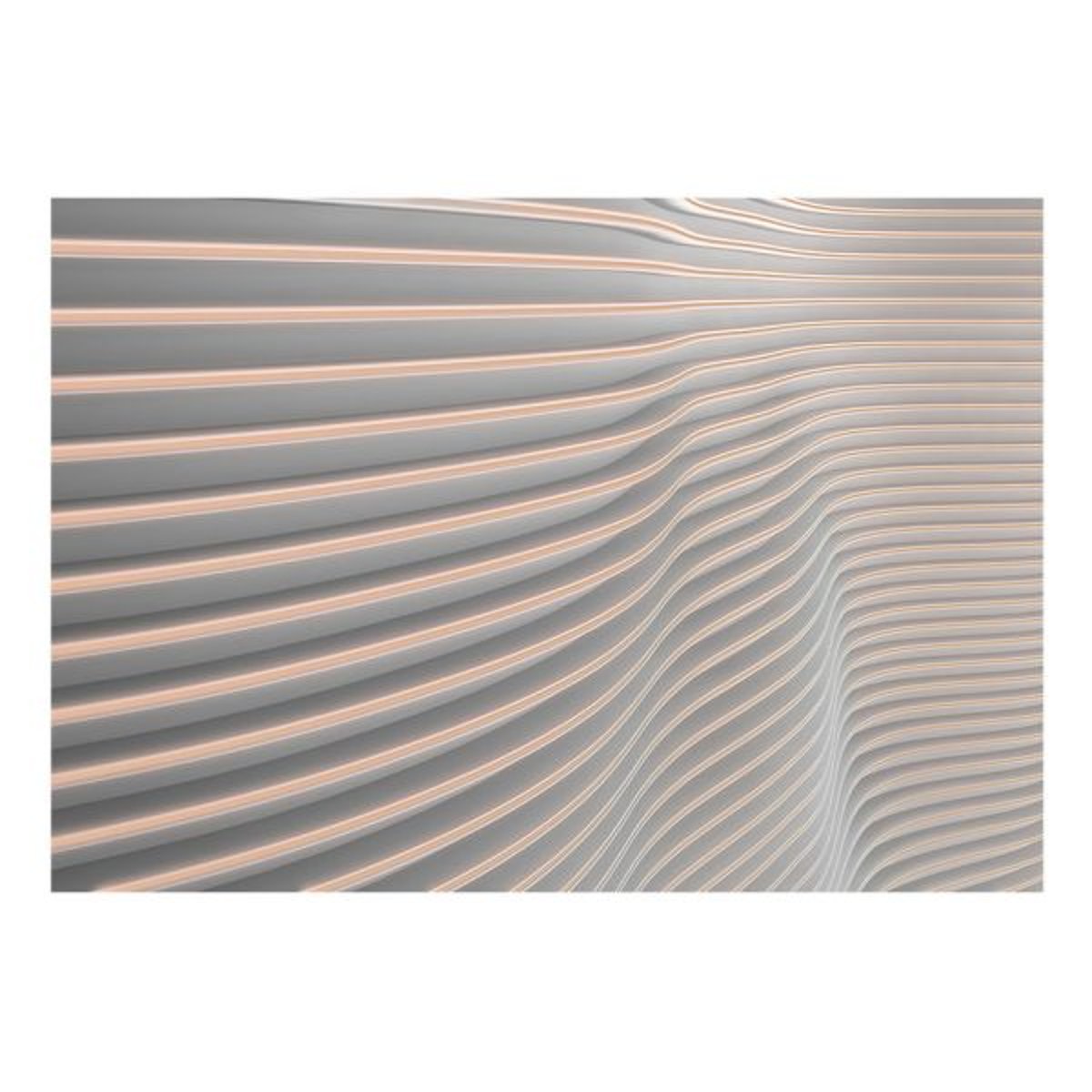 Papier peint intissé panoramique Cool Stripes gris / argent, EDEN