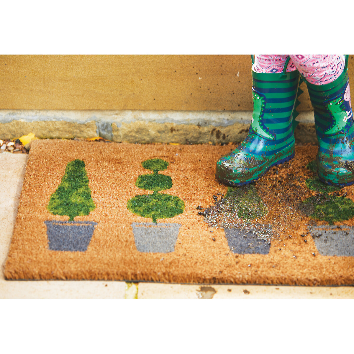 Topiary Printed Coir Doormat natural, MY MAT COIR