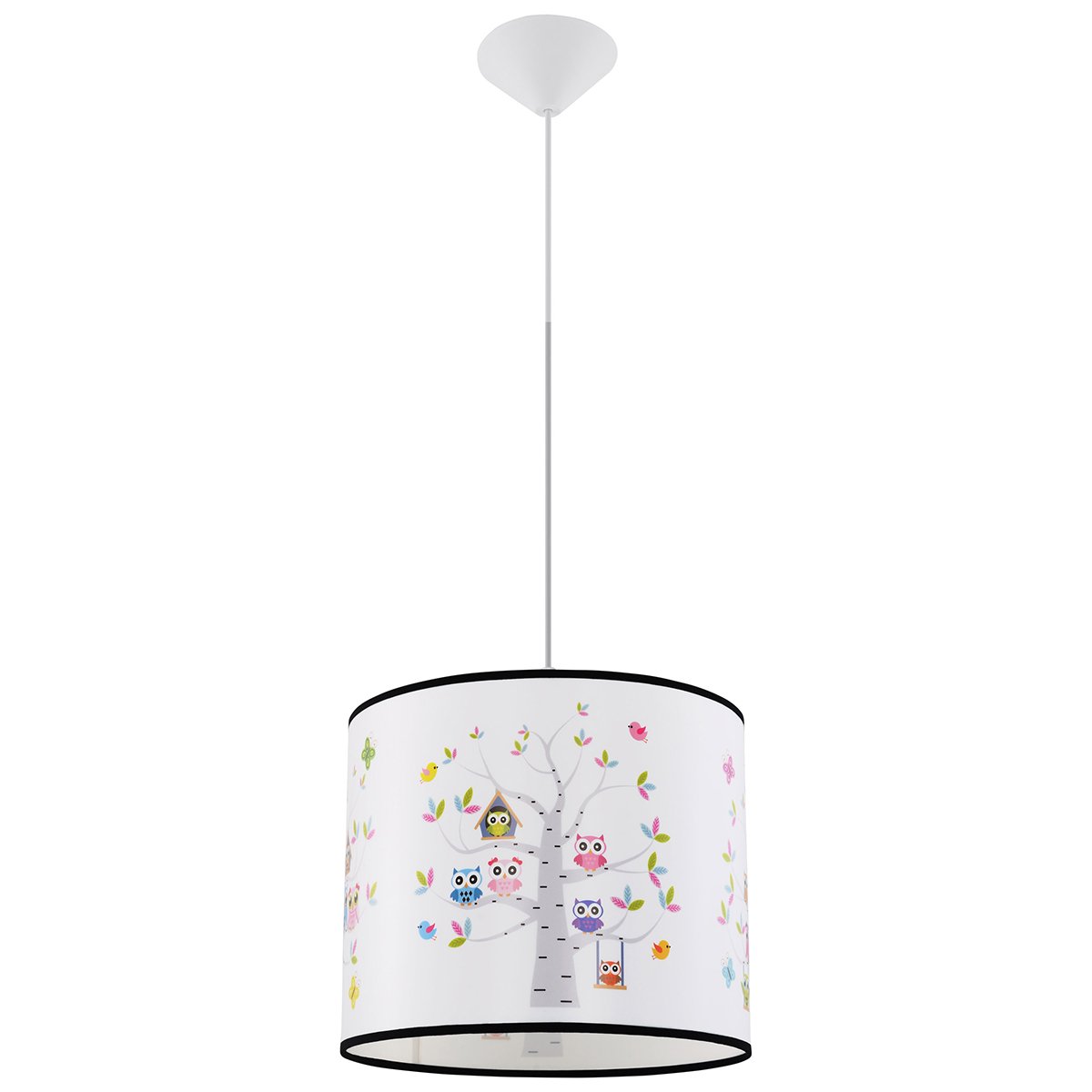 Suspension PVC Multicolore E27 1 Hibou 40 multicolore, EDEN