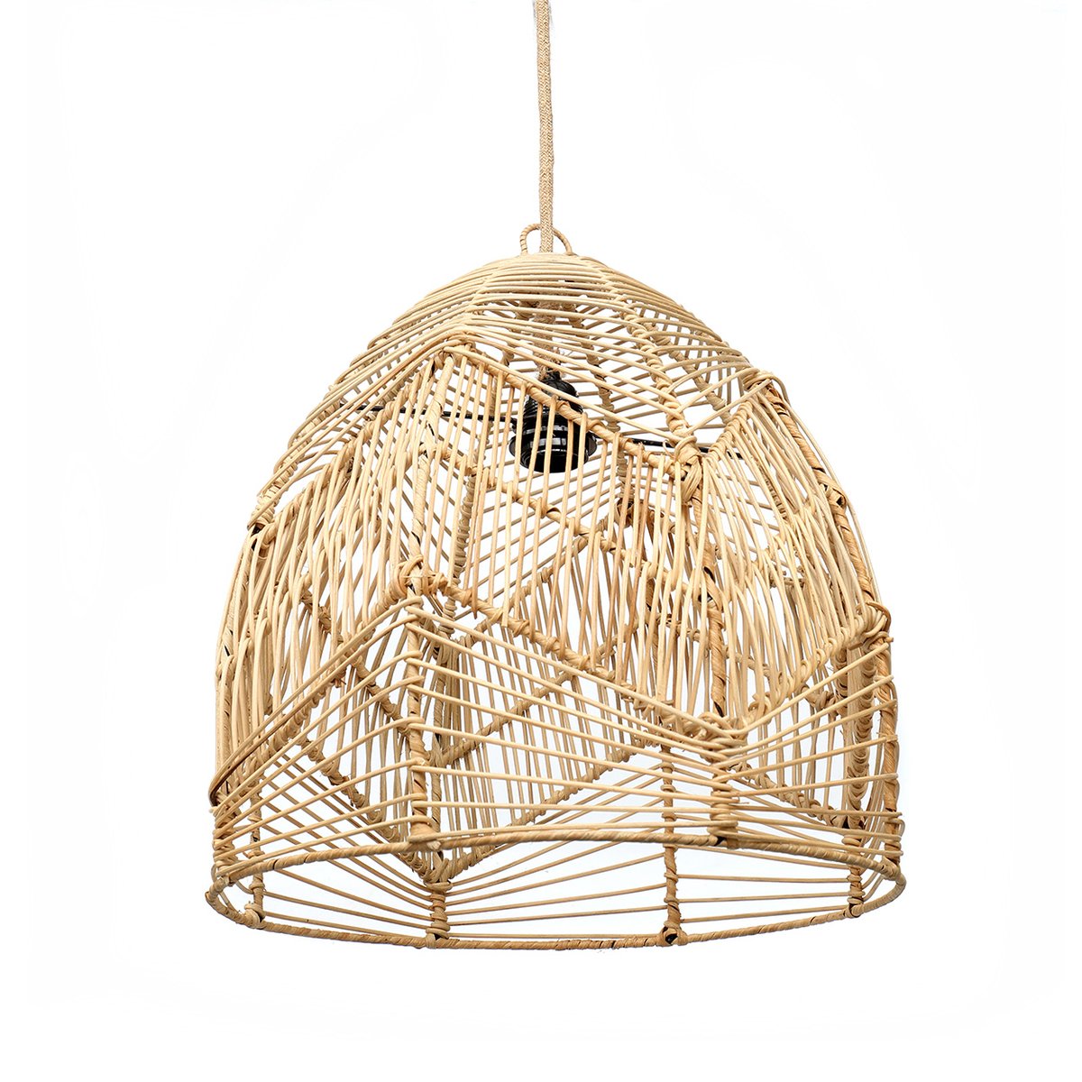 Suspension en rotin BALA beige, BAZAR BIZAR