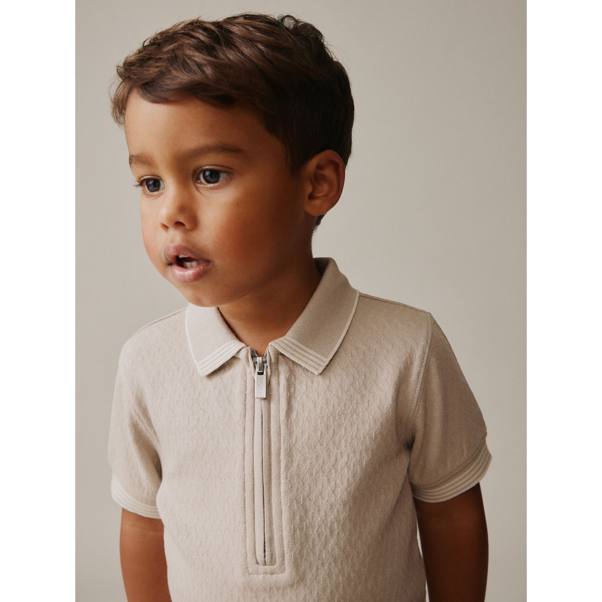 Ensemble polo à manches courtes et short col zippé neutre, NEXT