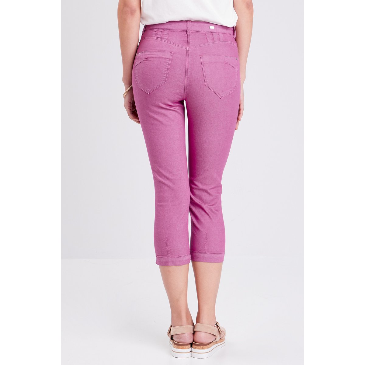 Pantacourt droit taille haute violet, BREAL