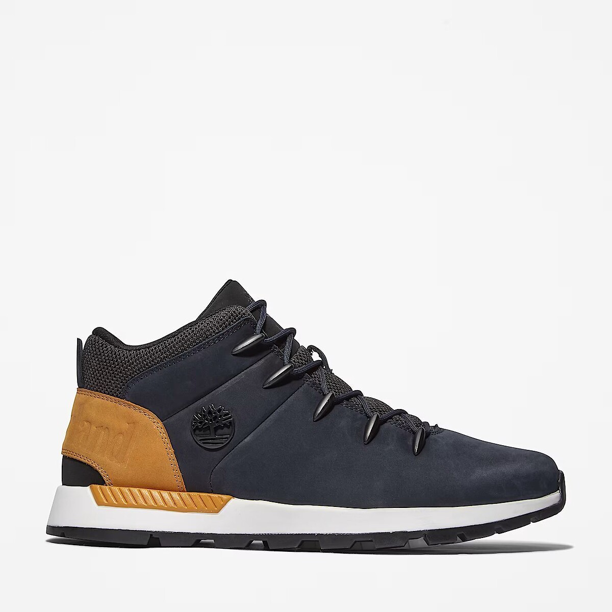Scarpe da ginnastica alte Sprint Trekker Mid Lace in pelle blu marino, TIMBERLAND