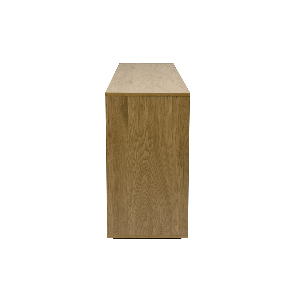 Buffet finition bois foncé noyer 4 portes L180 cm LOTHAIRE chêne clair, MILIBOO