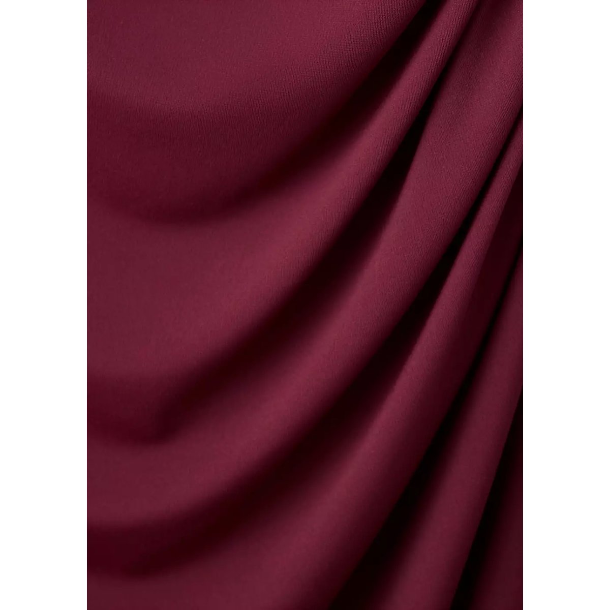 Robe à manches asymétriques et col montant grenat, MANGO