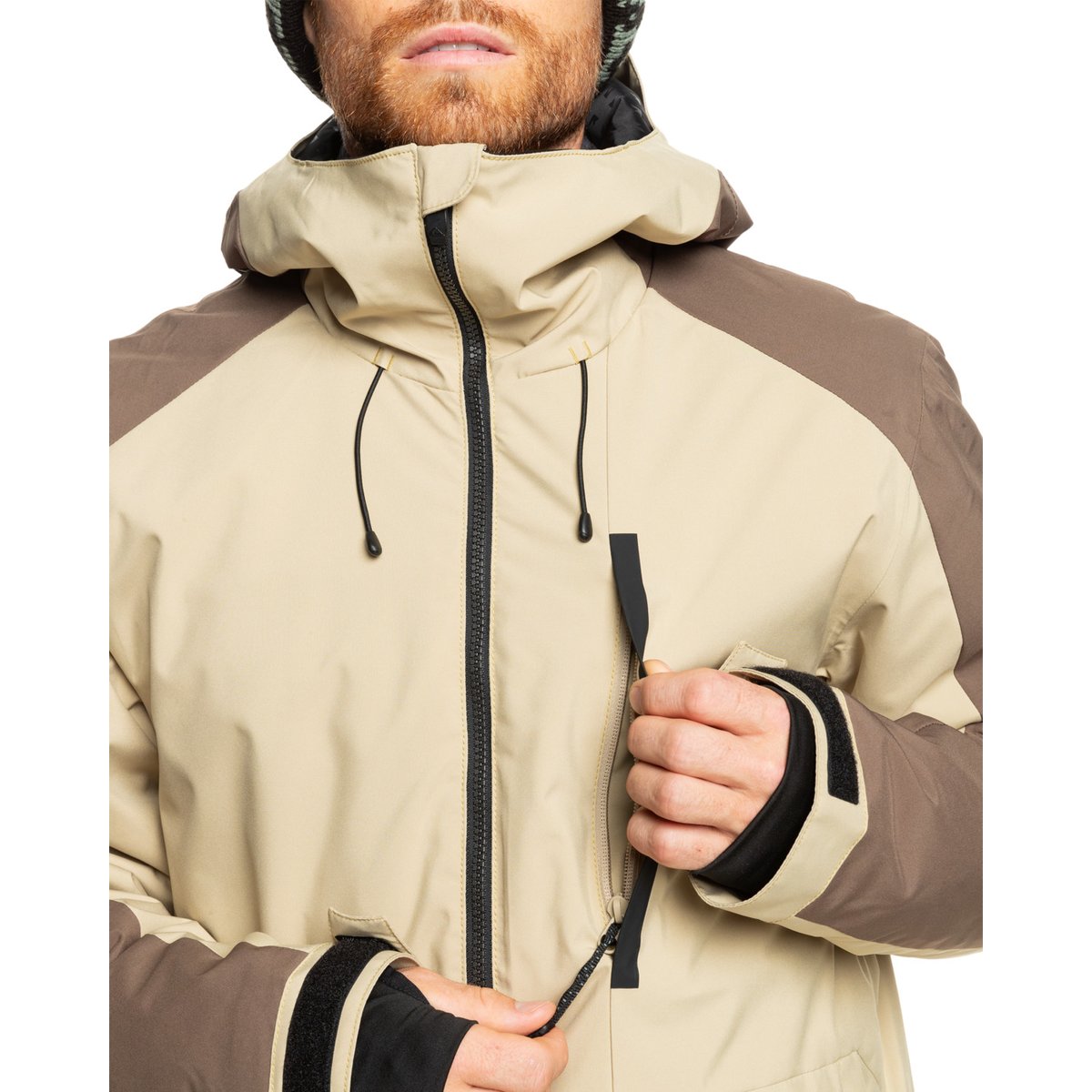 Veste de snow technique MISSION beige twill, QUIKSILVER